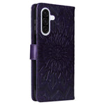 Custodia per telefono in pelle con motivo a girasole in rilievo., For Samsung Galaxy A56 5G