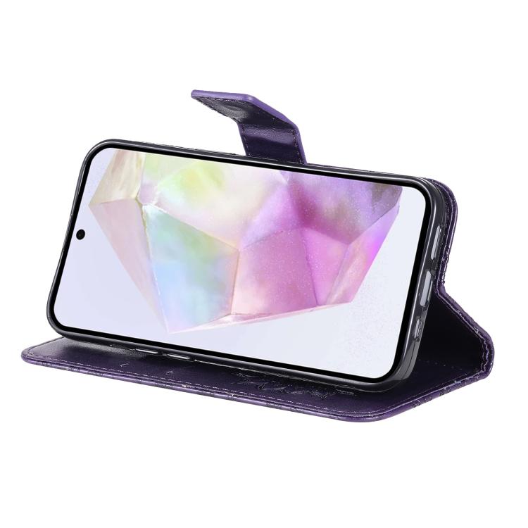Custodia per telefono in pelle con motivo a girasole in rilievo., For Samsung Galaxy A56 5G