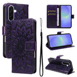 Custodia per telefono in pelle con motivo a girasole in rilievo., For Samsung Galaxy A57 5G, For Samsung Galaxy A37 5G, For Galaxy A27 5G