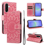 Custodia per telefono in pelle con motivo a girasole in rilievo., For Samsung Galaxy A57 5G, For Samsung Galaxy A37 5G, For Galaxy A27 5G