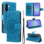 Custodia per telefono in pelle con motivo a girasole in rilievo., For Samsung Galaxy A57 5G, For Samsung Galaxy A37 5G, For Galaxy A27 5G