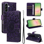 Custodia per telefono in pelle con motivo a girasole in rilievo., For Samsung Galaxy A57 5G, For Samsung Galaxy A37 5G, For Galaxy A27 5G
