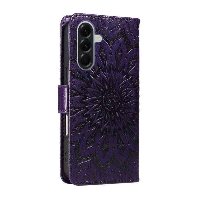 Custodia per telefono in pelle con motivo a girasole in rilievo., For Samsung Galaxy A57 5G, For Samsung Galaxy A37 5G, For Galaxy A27 5G