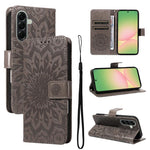 Custodia per telefono in pelle con motivo a girasole in rilievo., For Samsung Galaxy A57 5G, For Samsung Galaxy A37 5G, For Galaxy A27 5G
