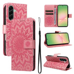 Custodia per telefono in pelle con motivo a girasole in rilievo., For Samsung Galaxy A57 5G, For Samsung Galaxy A37 5G, For Galaxy A27 5G