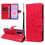 Custodia per telefono in pelle con motivo a girasole in rilievo., For Samsung Galaxy A57 5G, For Samsung Galaxy A37 5G, For Galaxy A27 5G
