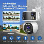 Telecamera PTZ Dome Panoramica 8MP con AI e Visione Notturna