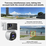 Telecamera PTZ Dome Panoramica 8MP con AI e Visione Notturna