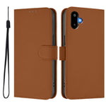 Custodia per telefono in pelle tinta unita con cordino, piacevole al tatto., For Samsung Galaxy F06 5G / M06 5G