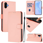 Custodia per telefono in pelle tinta unita con cordino, piacevole al tatto., For Samsung Galaxy F06 5G / M06 5G
