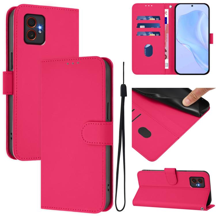 Custodia per telefono in pelle tinta unita con cordino, piacevole al tatto., For Samsung Galaxy Xcover7 Pro
