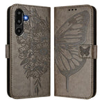 Custodia per telefono in pelle con farfalla in rilievo, For Samsung Galaxy F16 5G Global, For Samsung Galaxy F06 5G / M06 5G