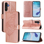 Custodia per telefono in pelle con farfalla in rilievo, For Samsung Galaxy F16 5G Global, For Samsung Galaxy F06 5G / M06 5G