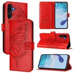 Custodia per telefono in pelle con farfalla in rilievo, For Samsung Galaxy F16 5G Global, For Samsung Galaxy F06 5G / M06 5G