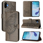 Custodia per telefono in pelle con farfalla in rilievo, For Samsung Galaxy F16 5G Global, For Samsung Galaxy F06 5G / M06 5G