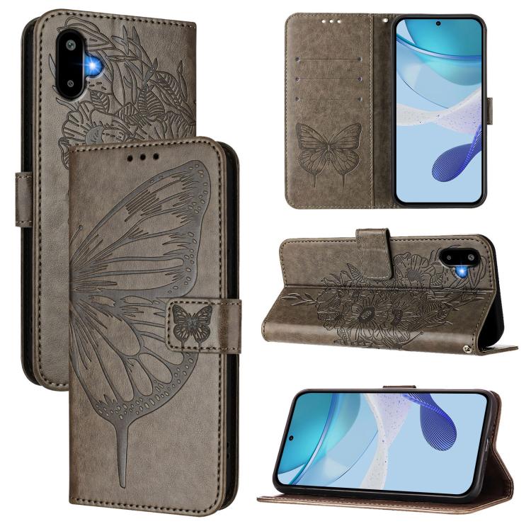 Custodia per telefono in pelle con farfalla in rilievo, For Samsung Galaxy F16 5G Global, For Samsung Galaxy F06 5G / M06 5G