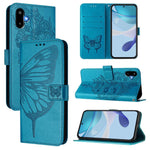 Custodia per telefono in pelle con farfalla in rilievo, For Samsung Galaxy F16 5G Global, For Samsung Galaxy F06 5G / M06 5G