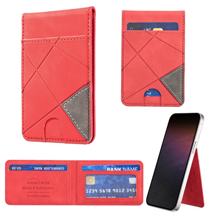 Portafoglio verticale magnetico in pelle porta carte