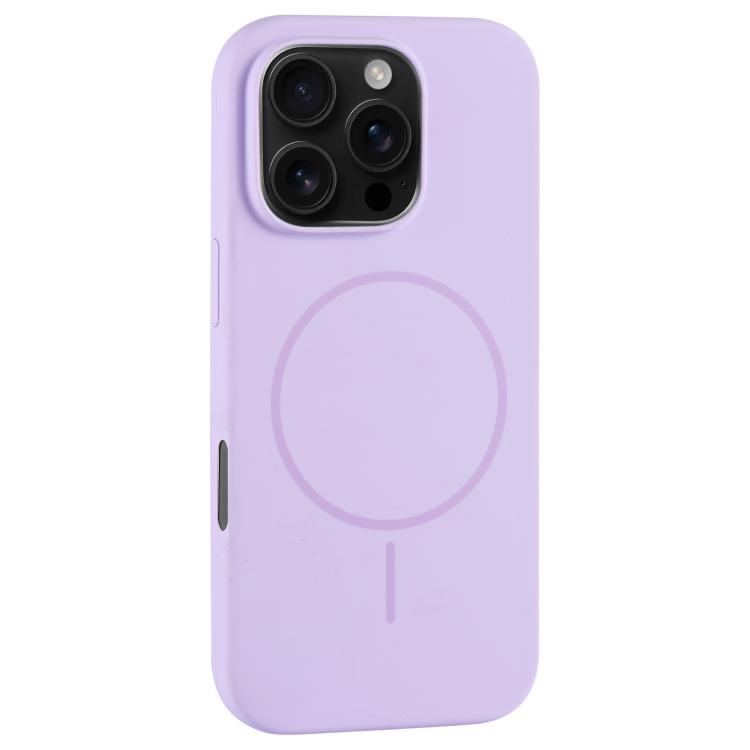 Custodia per telefono in silicone liquido con ampio foro per fotocamera e MagSafe, copertura completa., For iPhone 16 Pro Max, For iPhone 16 Pro