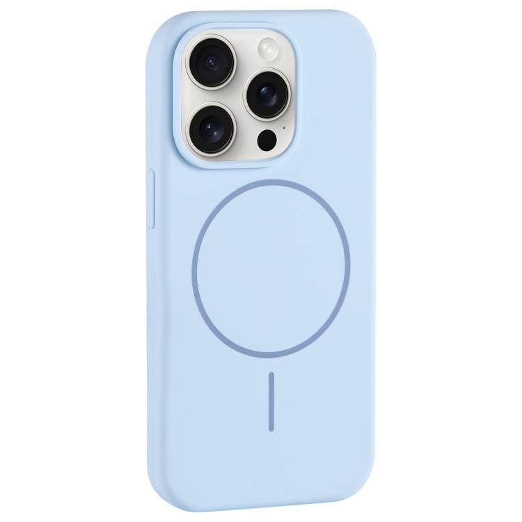 Custodia per telefono in silicone liquido con ampio foro per fotocamera e MagSafe, copertura completa., For iPhone 15 Pro Max, For iPhone 15 Pro