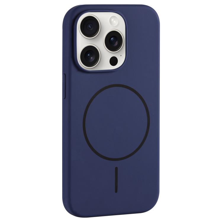 Custodia per telefono in silicone liquido con ampio foro per fotocamera e MagSafe, copertura completa., For iPhone 15 Pro Max, For iPhone 15 Pro
