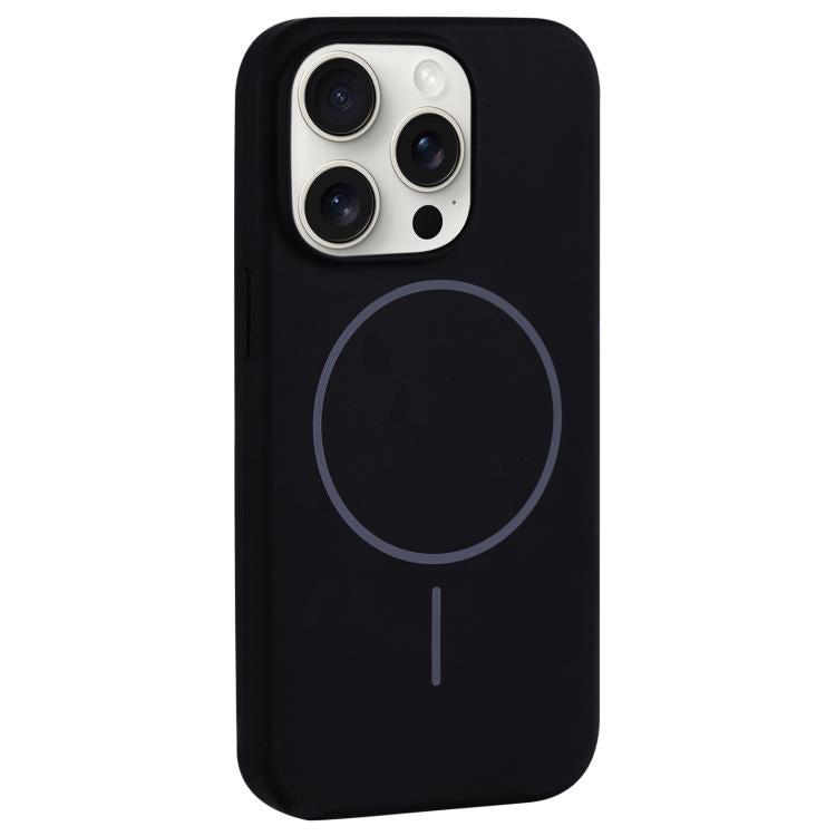 Custodia per telefono in silicone liquido con ampio foro per fotocamera e MagSafe, copertura completa., For iPhone 15 Pro Max, For iPhone 15 Pro
