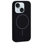 Custodia per telefono in silicone liquido con ampio foro per fotocamera e MagSafe, copertura completa., For iPhone 15 Plus, For iPhone 15
