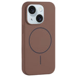 Custodia per telefono in silicone liquido con ampio foro per fotocamera e MagSafe, copertura completa., For iPhone 15 Plus, For iPhone 15