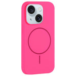 Custodia per telefono in silicone liquido con ampio foro per fotocamera e MagSafe, copertura completa., For iPhone 15 Plus, For iPhone 15