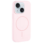 Custodia per telefono in silicone liquido con ampio foro per fotocamera e MagSafe, copertura completa., For iPhone 15 Plus, For iPhone 15