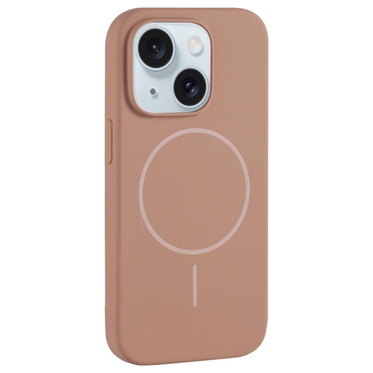 Custodia per telefono in silicone liquido con ampio foro per fotocamera e MagSafe, copertura completa., For iPhone 15 Plus, For iPhone 15