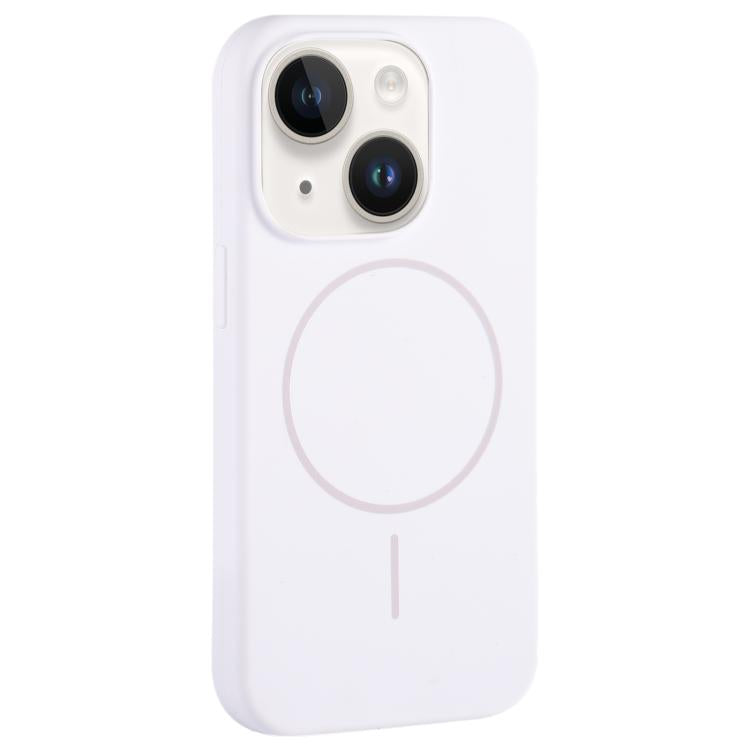 Custodia per telefono in silicone liquido con ampio foro per fotocamera e MagSafe, copertura completa., For iPhone 14 Plus, For iPhone 14
