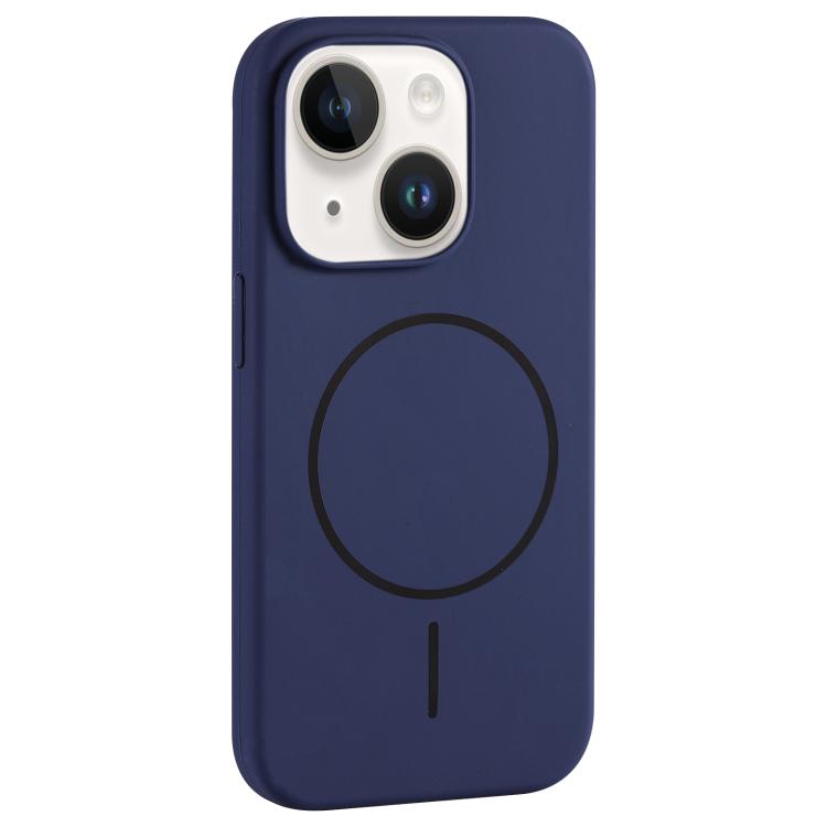 Custodia per telefono in silicone liquido con ampio foro per fotocamera e MagSafe, copertura completa., For iPhone 14 Plus, For iPhone 14