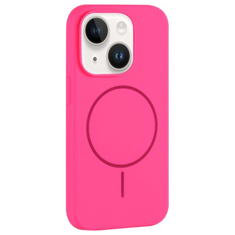 Custodia per telefono in silicone liquido con ampio foro per fotocamera e MagSafe, copertura completa., For iPhone 14 Plus, For iPhone 14