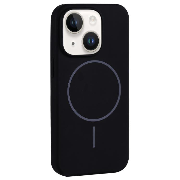 Custodia per telefono in silicone liquido con ampio foro per fotocamera e MagSafe, copertura completa., For iPhone 14 Plus, For iPhone 14