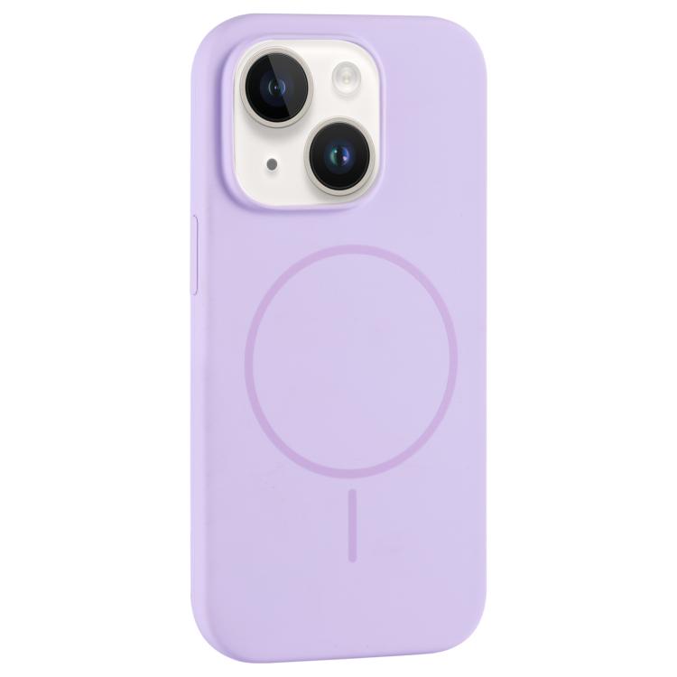 Custodia per telefono in silicone liquido con ampio foro per fotocamera e MagSafe, copertura completa., For iPhone 14 Plus, For iPhone 14