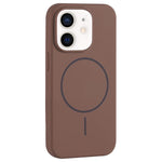 Custodia per telefono in silicone liquido con ampio foro per fotocamera e MagSafe, copertura completa., For iPhone 13, For iPhone 12