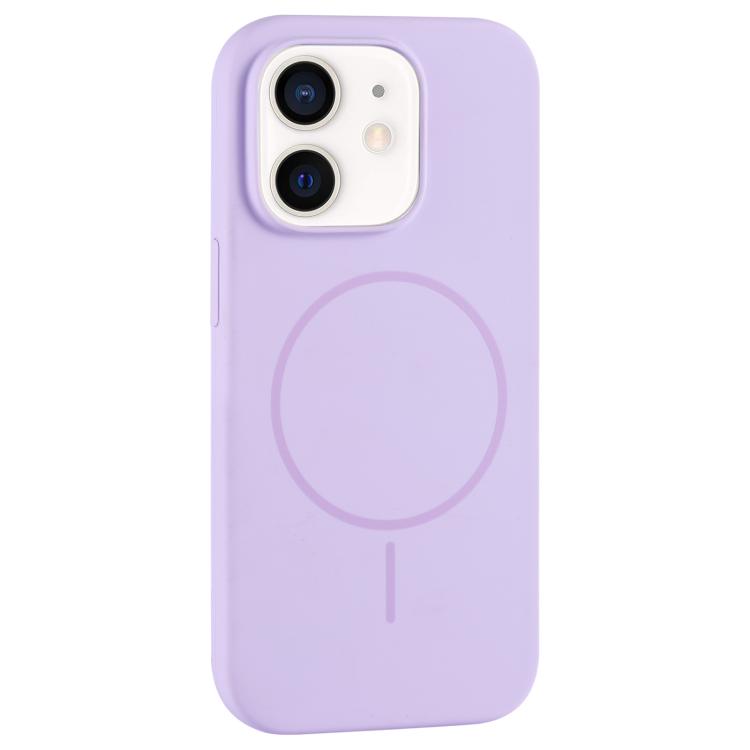 Custodia per telefono in silicone liquido con ampio foro per fotocamera e MagSafe, copertura completa., For iPhone 13, For iPhone 12