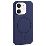 Custodia per telefono in silicone liquido con ampio foro per fotocamera e MagSafe, copertura completa., For iPhone 13, For iPhone 12