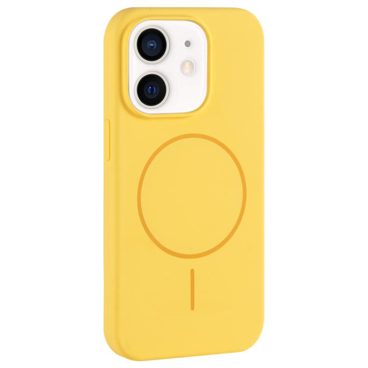Custodia per telefono in silicone liquido con ampio foro per fotocamera e MagSafe, copertura completa., For iPhone 13, For iPhone 12