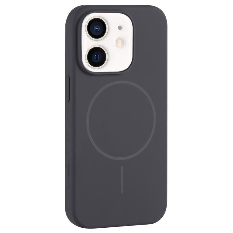 Custodia per telefono in silicone liquido con ampio foro per fotocamera e MagSafe, copertura completa., For iPhone 13, For iPhone 12