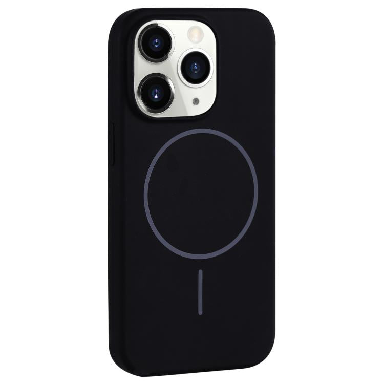 Custodia per telefono in silicone liquido con ampio foro per fotocamera e MagSafe, copertura completa., For iPhone 11 Pro Max, For iPhone 11
