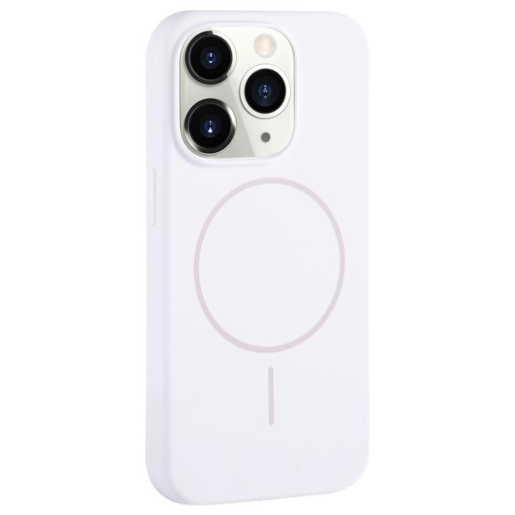Custodia per telefono in silicone liquido con ampio foro per fotocamera e MagSafe, copertura completa., For iPhone 11 Pro Max, For iPhone 11