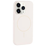 Custodia per telefono in silicone liquido con ampio foro per fotocamera e MagSafe, copertura completa., For iPhone 11 Pro Max, For iPhone 11
