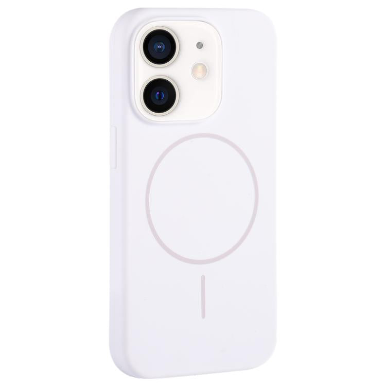 Custodia per telefono in silicone liquido con ampio foro per fotocamera e MagSafe, copertura completa., For iPhone 11 Pro Max, For iPhone 11