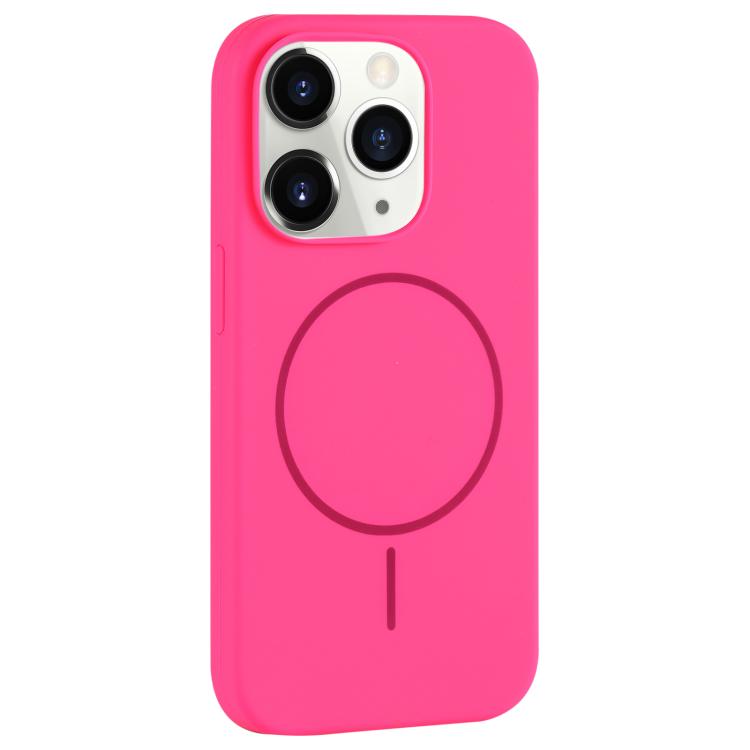 Custodia per telefono in silicone liquido con ampio foro per fotocamera e MagSafe, copertura completa., For iPhone 11 Pro