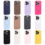Custodia per telefono in silicone liquido con ampio foro per fotocamera e MagSafe, copertura completa., For iPhone 15 Plus, For iPhone 15