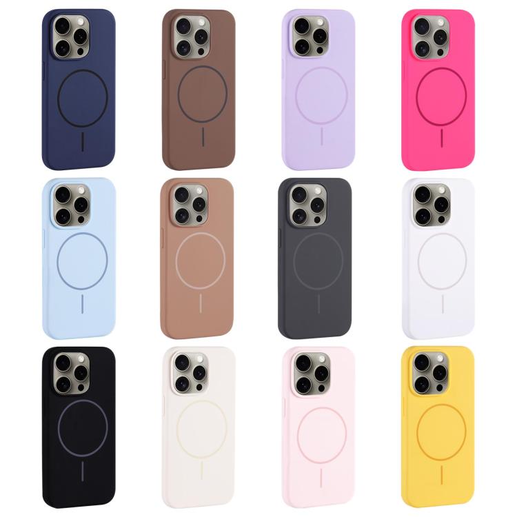 Custodia per telefono in silicone liquido con ampio foro per fotocamera e MagSafe, copertura completa., For iPhone 11 Pro Max, For iPhone 11