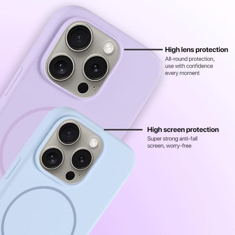 Custodia per telefono in silicone liquido con ampio foro per fotocamera e MagSafe, copertura completa., For iPhone 17 Pro Max, For iPhone 17 Pro