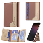 Portafoglio orizzontale magnetico in pelle con porta carte